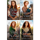 Glenda Young Collection 4 Books Set (Belle of the Back Streets, The Tuppenny Child, Pearl of Pit Lane, The Girl with the Scarlet Ribbon)