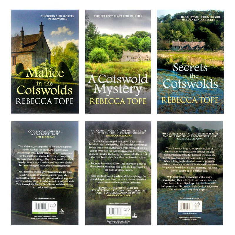 A Cotsworld Mystery Rebecca Tope 3 Books Set Inc A Cotsworld Mystery, Malice In the Cotswold, Secrets In the Cotswold