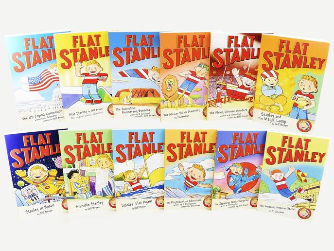 The Flat Stanley Adventure 12 Books Collection Box Set by Jeff Brown | Children's Adventure Stories, Fun Reading & Educational Books for Young Readers