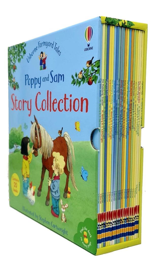 Usborne Farmyard Tales Poppy and Sam Series 20 Books Collection Box Set By Heather Amery