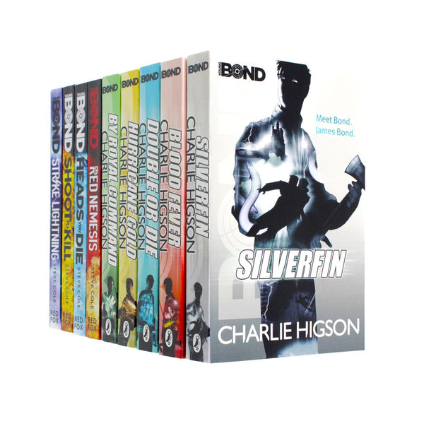 Young Bond Series Collection Charlie Higson 9 Books Set SilverFin, Blood Fever
