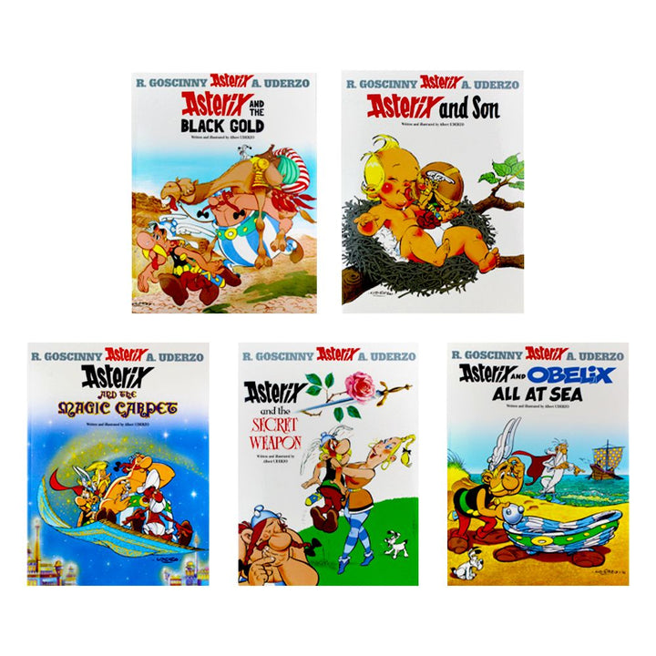 Asterix and Obelix All at Sea Series 6 – 5 Book Set Collection (26-30) Kids Comics Adventure Humor Illustrated Fiction by Rene Goscinny Orion Books
