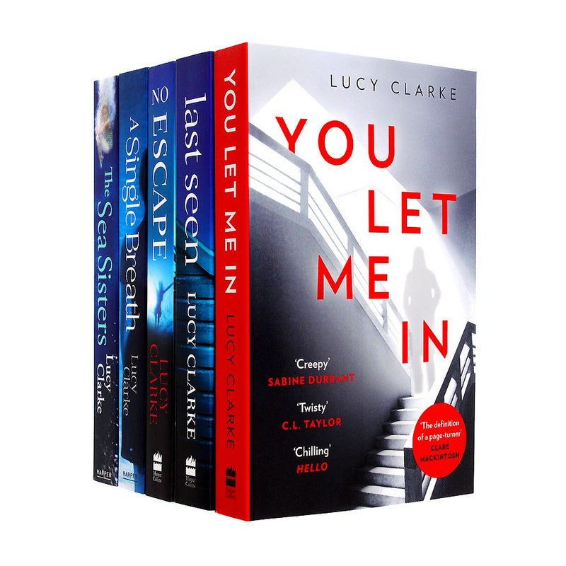 Lucy Clarke 5 Books Collection Set (No Escape, A Single Breath, Last Seen, You Let Me In & The Sea Sisters)