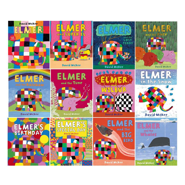 Elmer 12 Classic Picture Books Collection by David McKee – Colorful Children's Story Collection | Fun, Illustrated Animal & Friendship Books for Kids