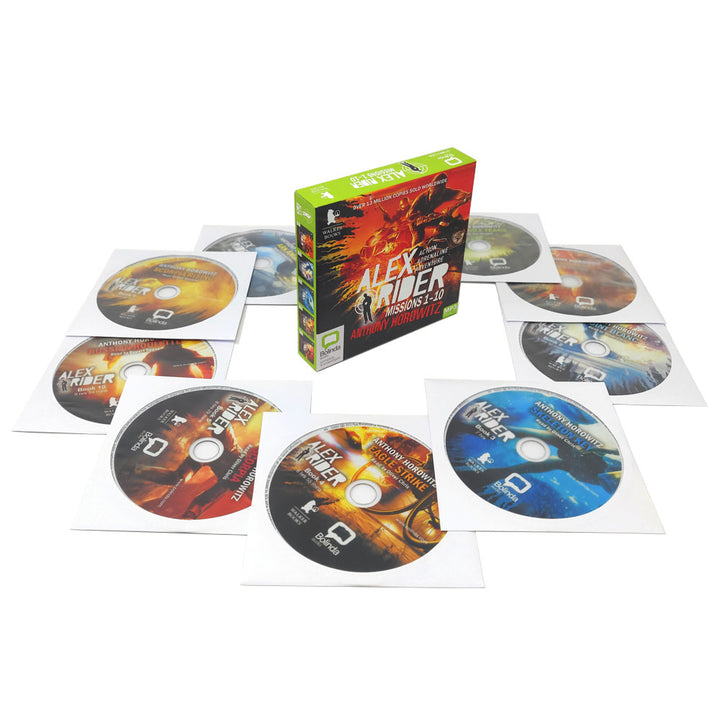 Alex Rider Missions Audio CD 10 Book MP3 Collection by Anthony Horowitz – Exciting Spy Adventures for Kids & Young Adults | Fun, Educational Listening