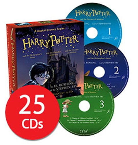 Harry Potter Books 1-3 Audio Collection Read By Stephen Fry 25 CDs