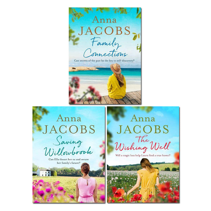 Anna Jacobs Collection 3 Books Set - The Wishing Well, Family Connections, Saving Willowbrook