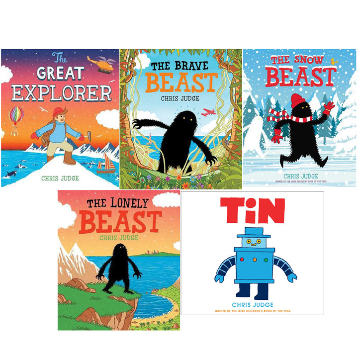 Chris Judge 5-Book Picture Flat Collection | Fun & Imaginative Children's Stories – Brave Beast, Explorer, Snow, Tin & More | Adventure & Creativity
