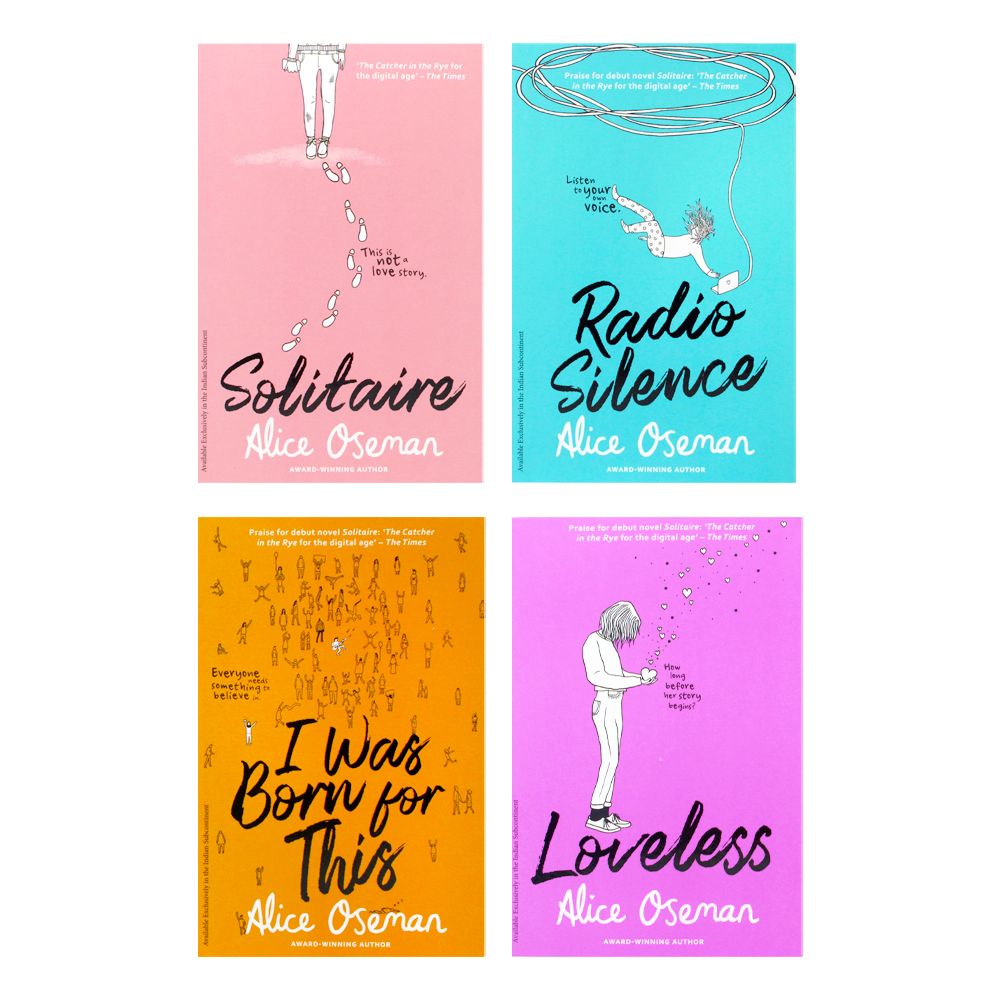 Alice Oseman 4 Book Collection Box Set | Captivating YA Fiction for 12+ years – Solitaire, Radio Silence, I Was Born For This, Loveless