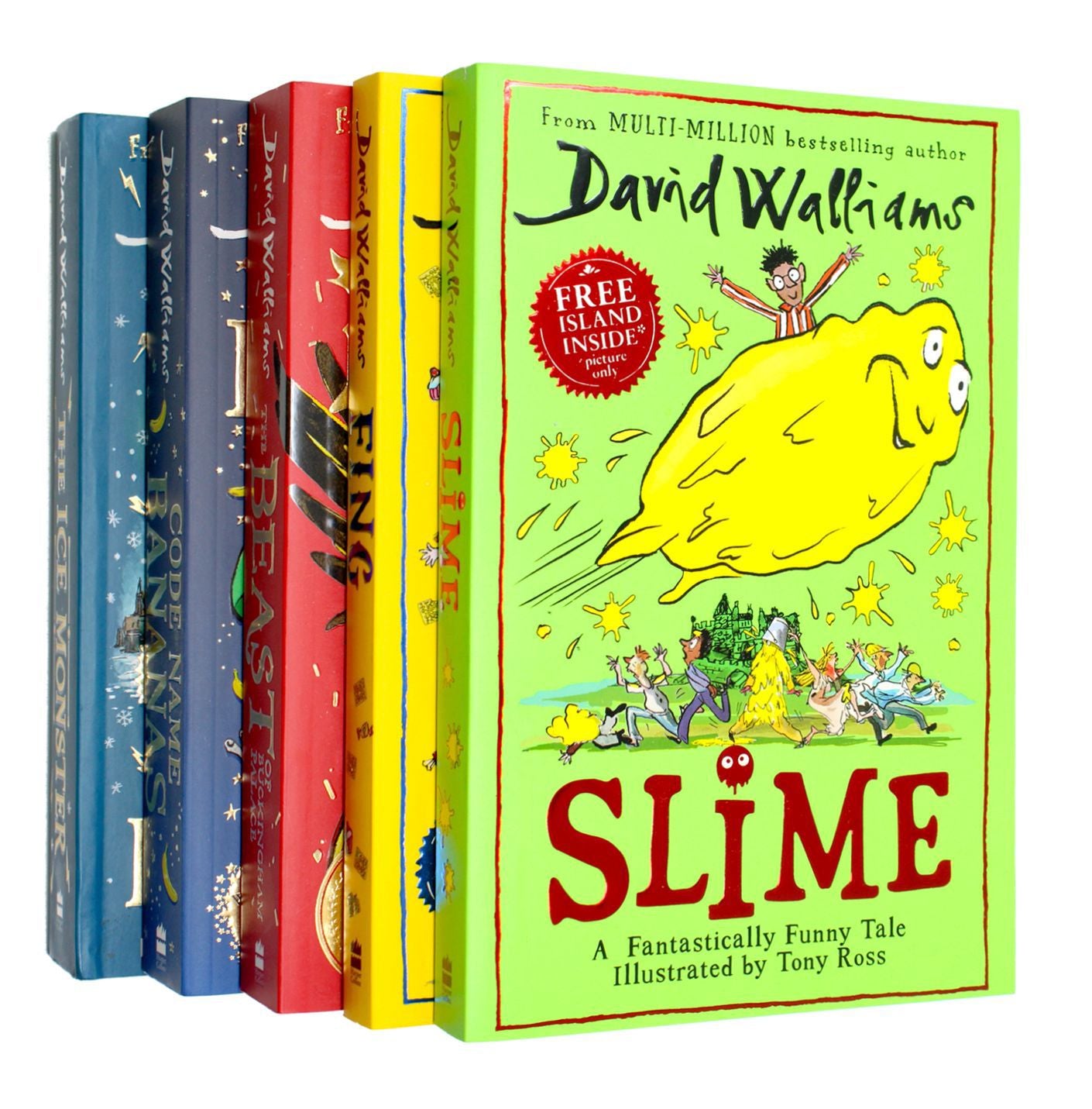 David Walliams Collection 5 Books Set (Fing, Slime, The Ice