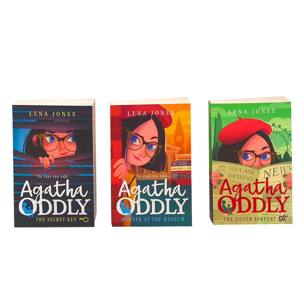 Agatha Oddly Series 3-Book Collection by Lena Jones – Mystery & Adventure for Young Readers | The Secret Key, Murder at the Museum, The Silver Serpent