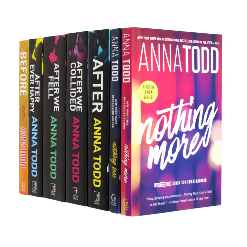 Anna Todd 7 Books Collection The After & The Landon Series (After, After Ever Happy, After We Collided, After We Fell, Before, Nothing More & Nothing Less)