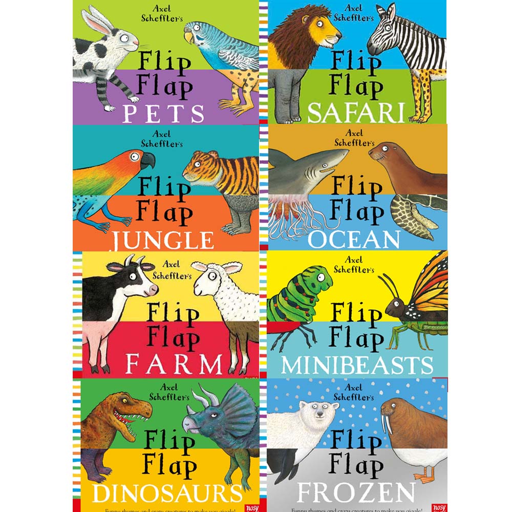 Axel Scheffler's Flip Flap Children's Books  8 Book Hardcover Set: Fun & Interactive Picture Books for Kids, Early Learning & Storytime