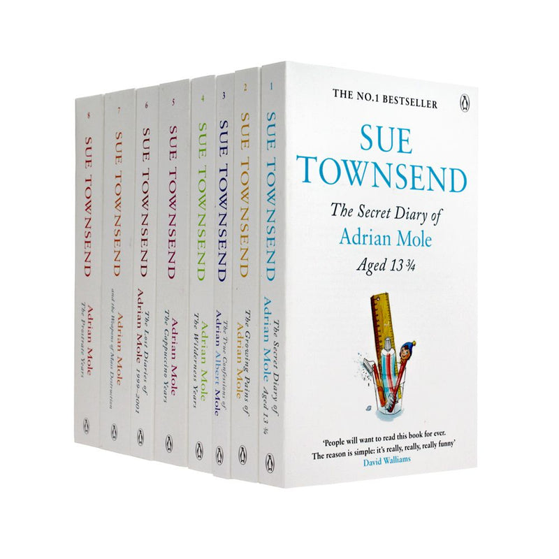 Sue Townsend Adrian Mole Series 8 Books Set Collection, The prostrate Years