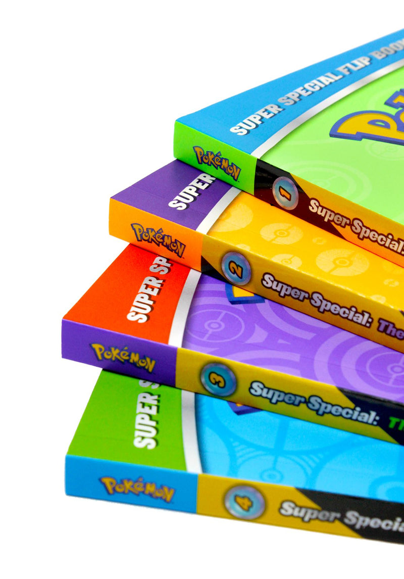 Photo of Pokemon Super Special Chapter Book Collection on a White Background