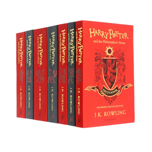 Harry Potter Gryffindor House Editions Paperback Box Set by J.K. Rowling 7 books Set (No Box)