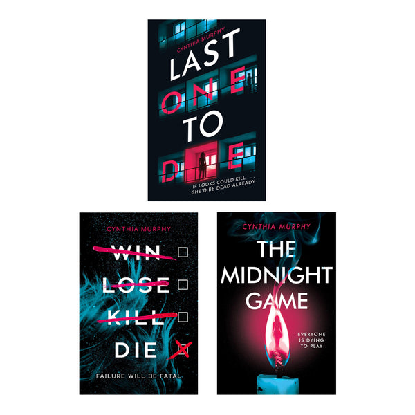 Cynthia Murphy 3 Paperback Book Collection – The Midnight Game, Win Lose Kill Die, Last One to Die |YA Thriller, Mystery, Suspense, Teen Fiction Books