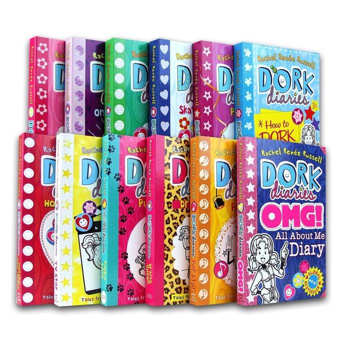 Dork Diaries Rachel Renee Russell Collection 12 Books Set Puppy