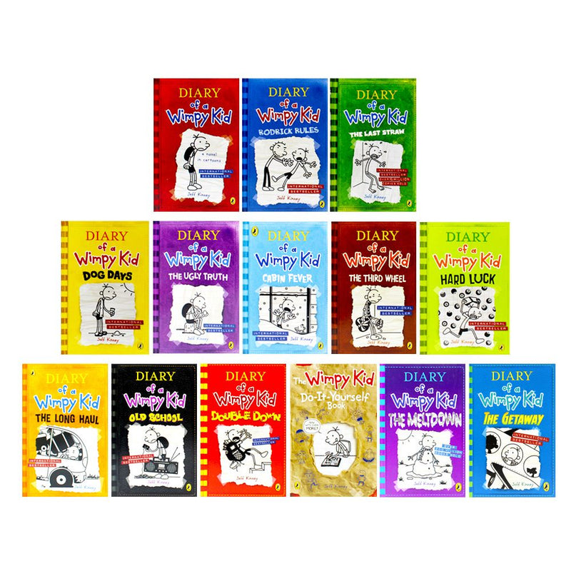 Diary of Wimpy Kid 14 Books Collection Set By Jeff Kinney (Diary of a wimpy kid, Rodrick Rules, The Last Straw & Many More!)