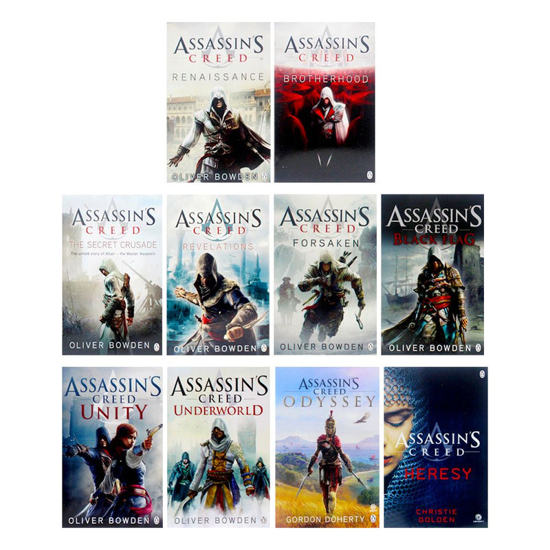 Assassin’s Creed Official 10 Books Collection Set 1-10 Heresy, Odyssey, Crusade