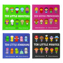 Mike Brownlow Ten Little Collection 4 Board Books Set, Ten Little Monsters, Dino