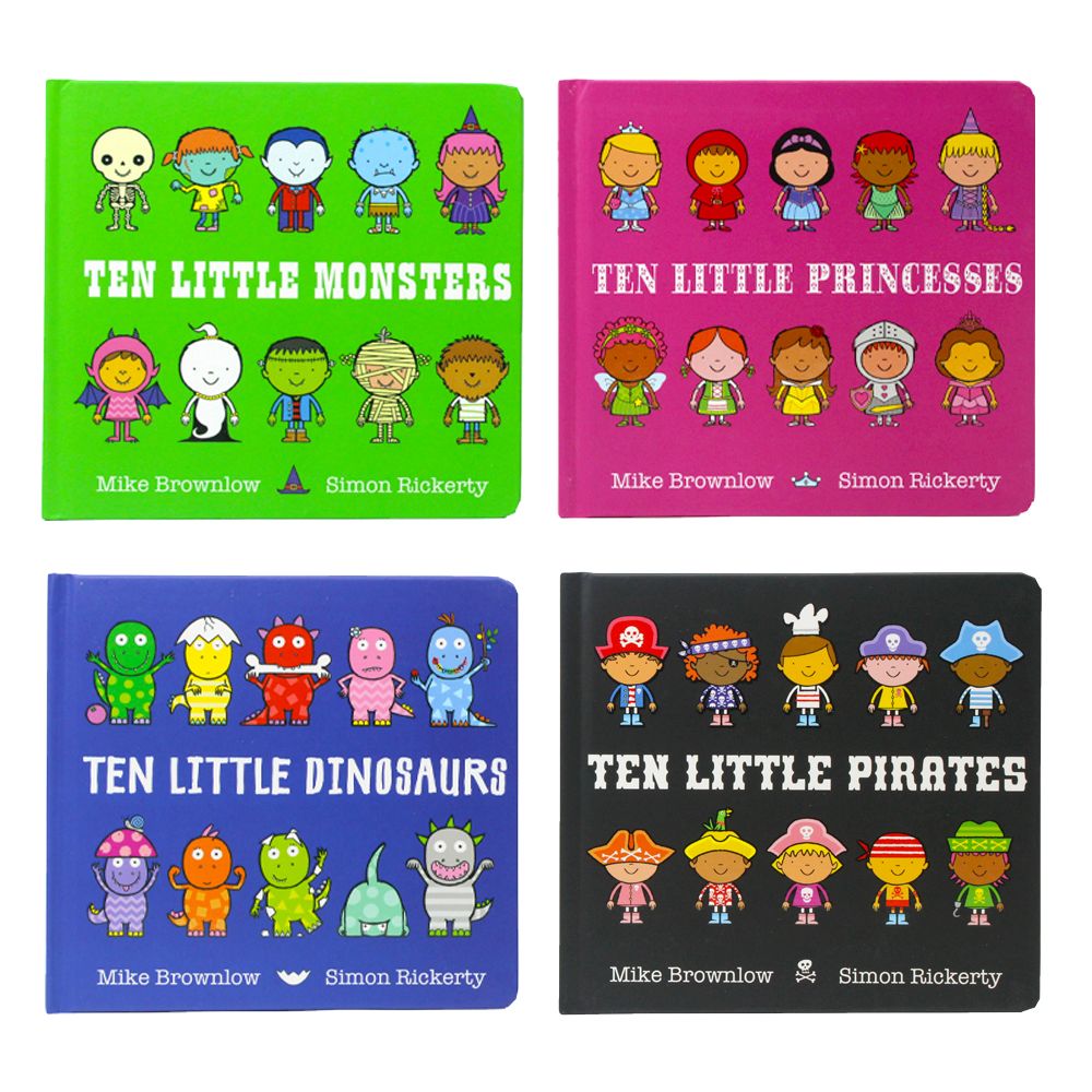 10 little monsters Mike Brownlow Ten Little Collection 4 Board Books Set, Ten Little Monsters, Dino