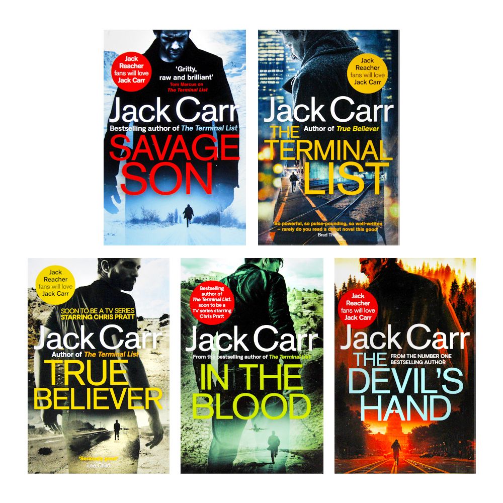 Jack Carr James Reece Series 5 Book Set Collection (In the Blood, The ...