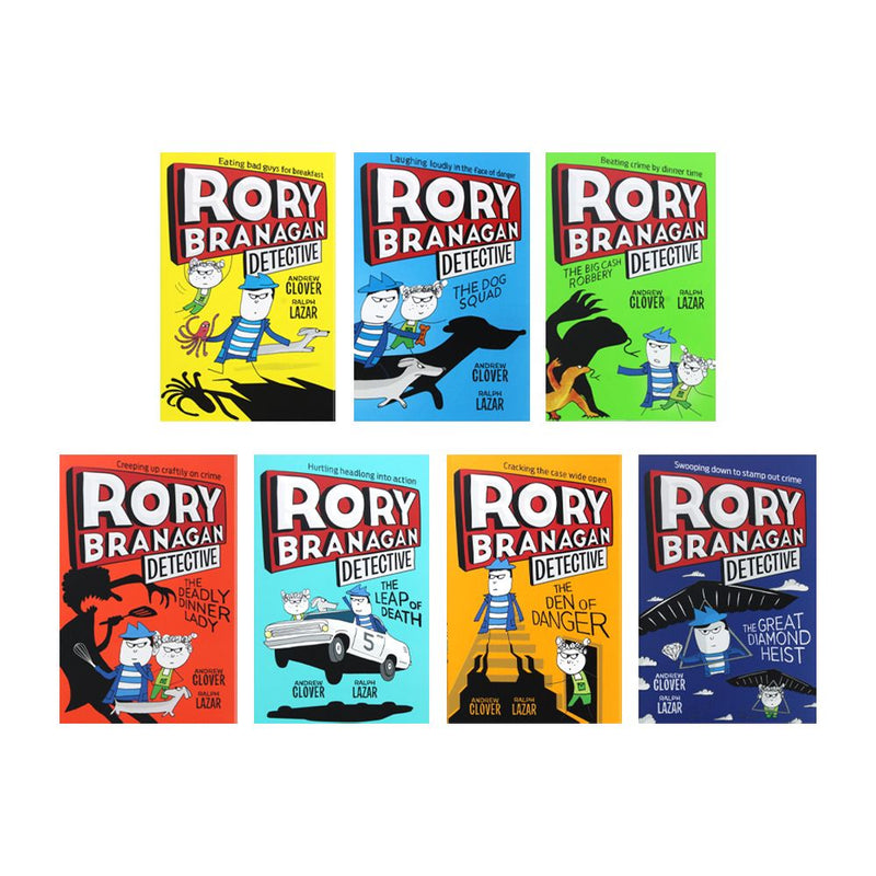 Rory Branagan Detective Series Books 1 - 7 Collection Set by Andrew Clover (Rory Branagan, The Dog Squad, The Big Cash Robbery)