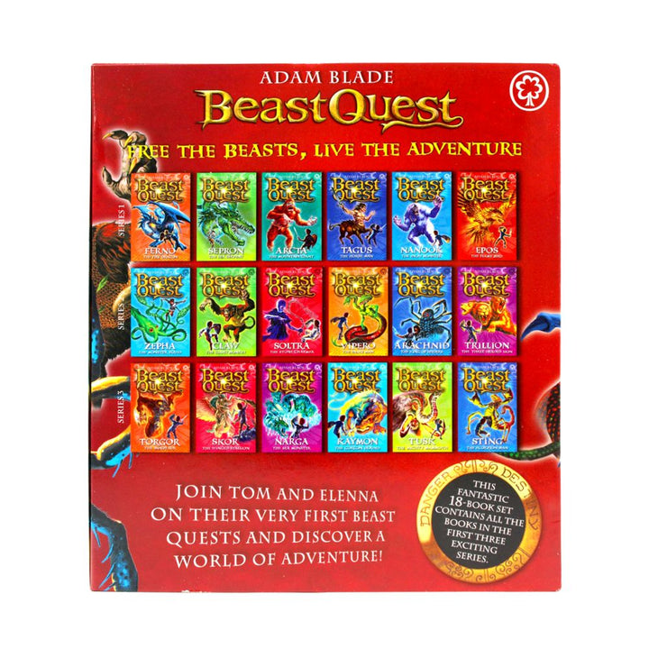 Beast Quest The Hero 18-Book Series 1-3 Box Set by Adam Blade – Epic Fantasy Adventures for Kids! Perfect for Ages 8+, Young Readers & Collectors!