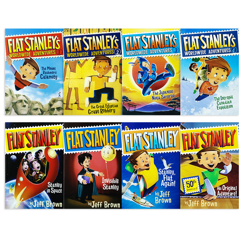 Flat Stanley Adventure Series Collection 8 Book Set