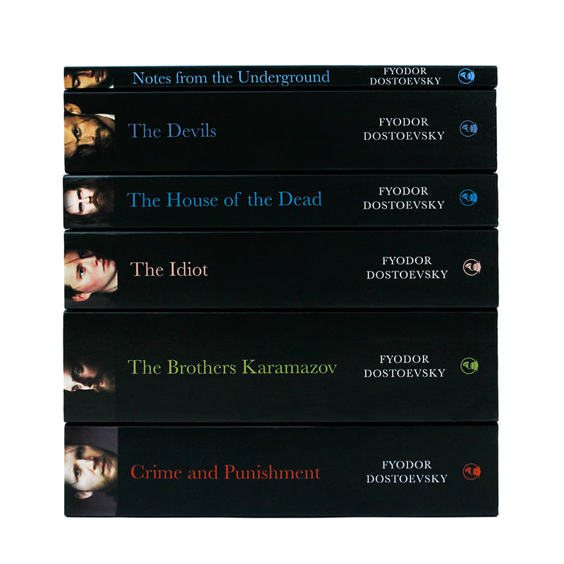 The Complete Collection of Fyodor Dostoevsky 6 Books Box Set Notes From The Underground, Crime and Punishment, The Brothers Karamazov, The Devils, The Idiot & The House of the Dead)