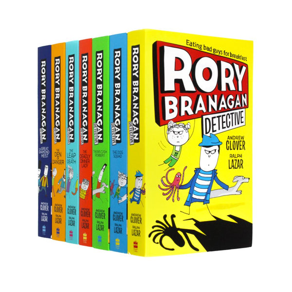 Rory Branagan Detective Series Books 1 - 7 Collection Set by Andrew Clover (Rory Branagan, The Dog Squad, The Big Cash Robbery)