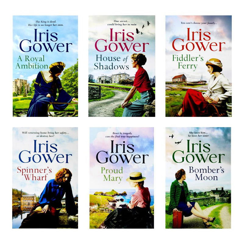 Iris Gower 6 books Collection ( Royal Ambition, House of Shadows, Fiddler Ferry, Spinner Wharf, Proud Mary, Bomber Moon)