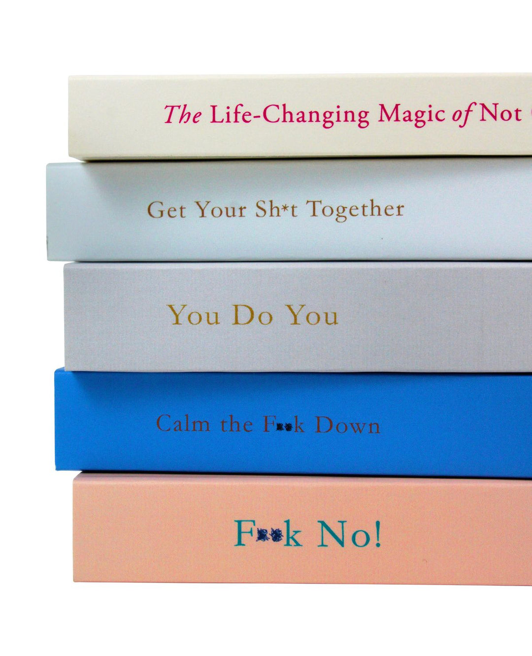 A No F*cks Given Guide Series 1-5 Book Box Set by Sarah Knight - The Life-Changing Magic of Not Giving a F*ck & More - Self-Help Book Collection
