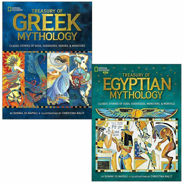 Treasury of Greek & Egyptian Mythology 2 Books Collection Set by Donna Jo Napoli