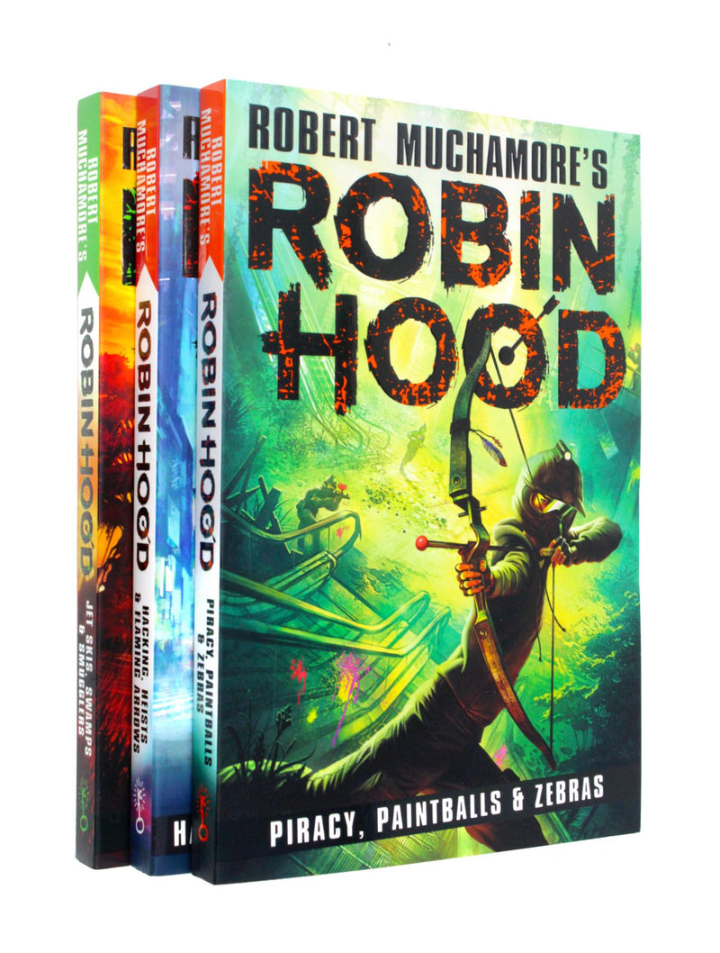 Photo of Robin Hood 3 Books Set by Robert Muchamore on a White Background