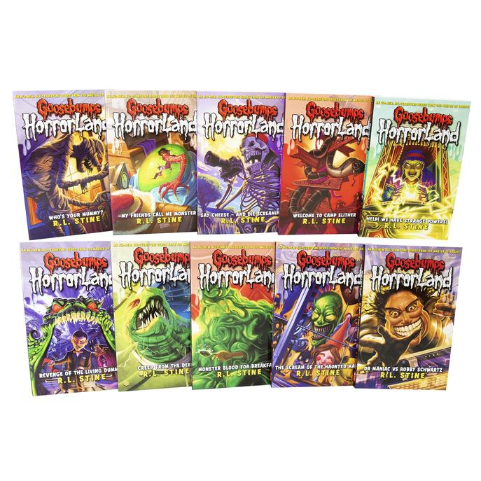 Goosebumps HorrorLand Series 10-Book Set by R.L. Stine | Spooky Tales, Children's Horror, Adventure, Mystery, Thrillers, Classic Paperback