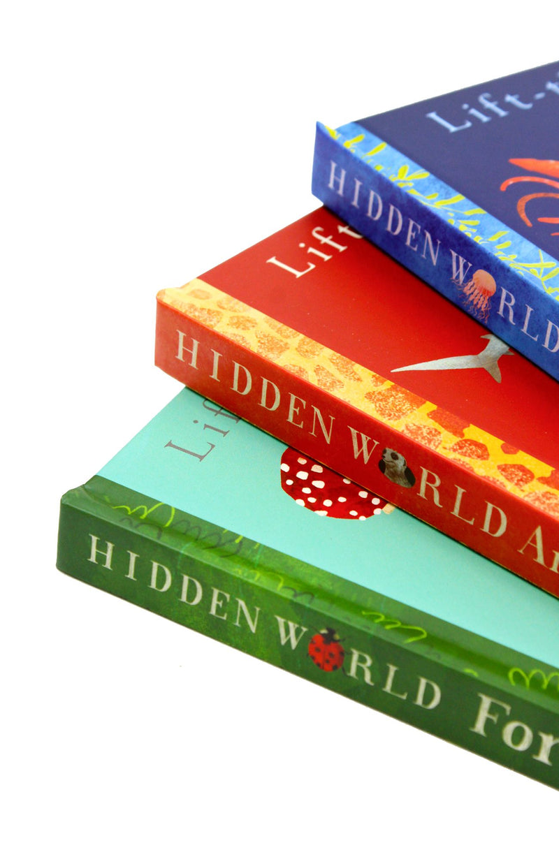 Lift the Flap Hidden World Habitat Series 3 Books Collection Set Ages 0-5