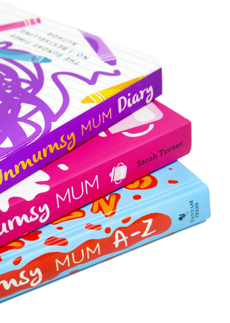 Photo of The Unmumsy Mum 3 Book Set Spines By Sarah Turner on a White Background
