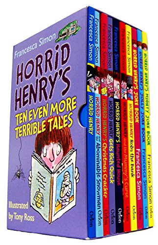 Horrid Henry's Ten Even More Terrible Tales 10 book set By Francesca Simon