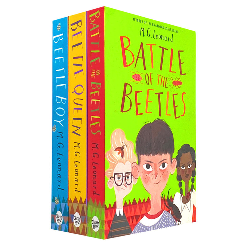 The Complete Beetle Trilogy By M. G. Leonard Beetle Boy, Beetle Queen, Battle