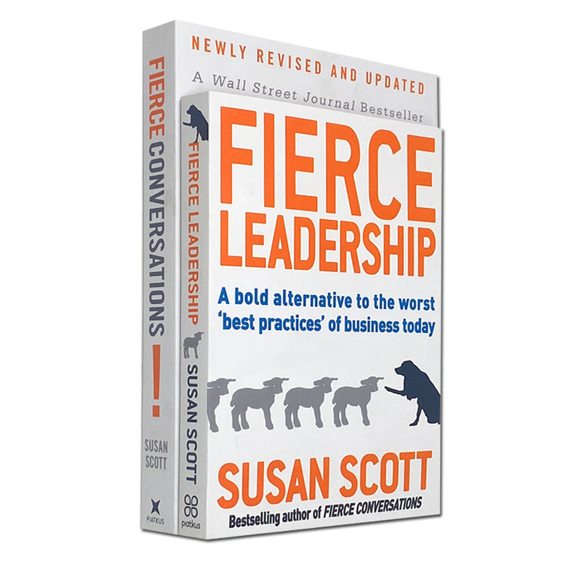 Susan Scott 2 Books Set Collection, Fierce Leadership, Fierce Conversations