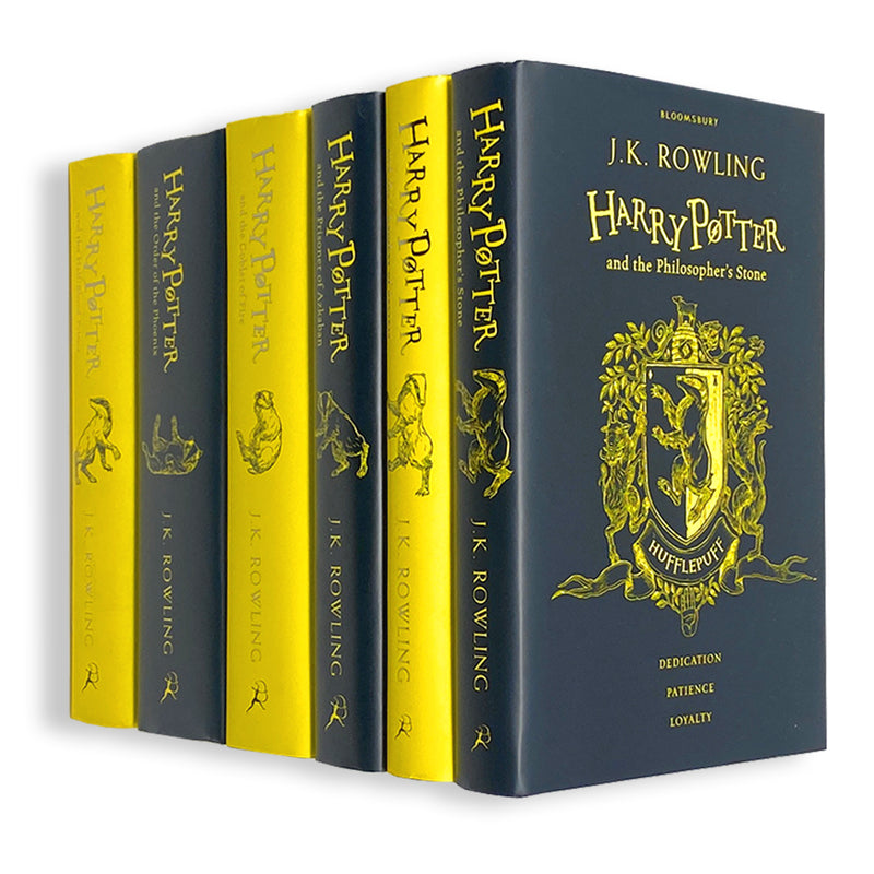 Photo of Harry Potter 6 Books Collection Hufflepuff Edition by J.K. Rowling on a White Background