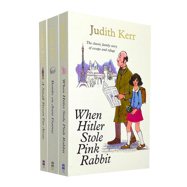 Judith Kerr 3 Books Collection Set When Hitler Stole Pink Rabbit, Bombs on Aunt