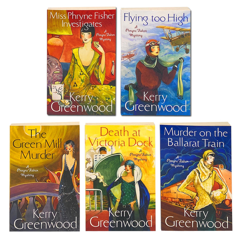 Phryne Fisher Murder Mystery Series Books 1-5 Collection Set by Kerry Greenwood