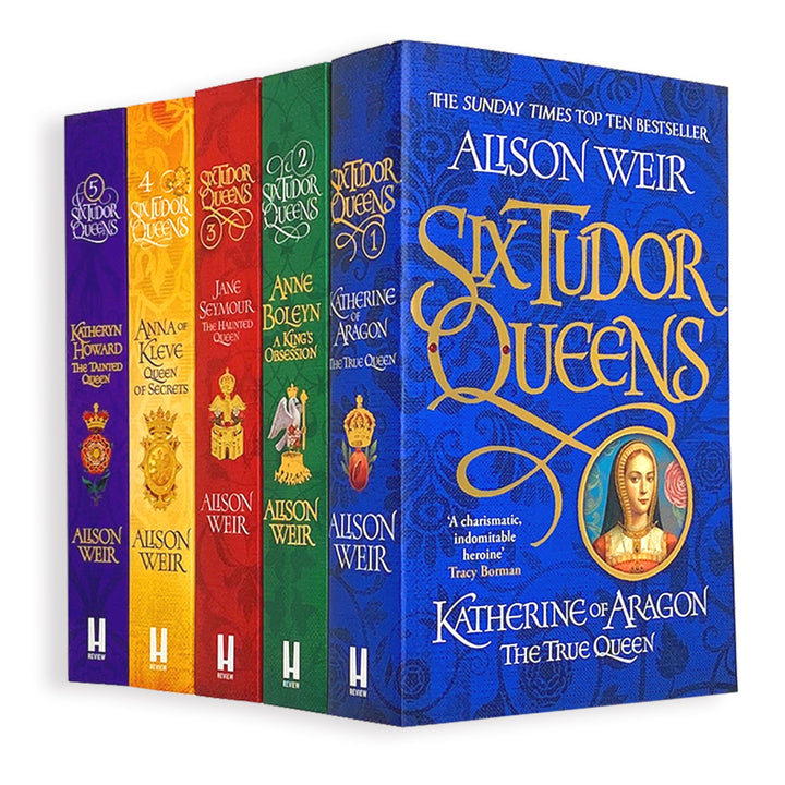Alison Weir Six Tudor Queens 5 Book Set | Historical Fiction, Tudor History, Queens of England, Biography, Classic Literature, Women’s Stories