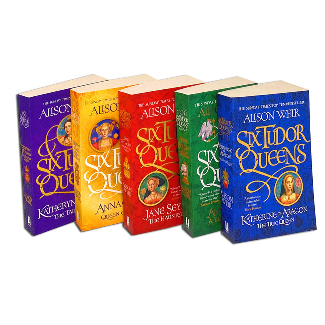 Alison Weir Six Tudor Queens 5 Book Set | Historical Fiction, Tudor History, Queens of England, Biography, Classic Literature, Women’s Stories
