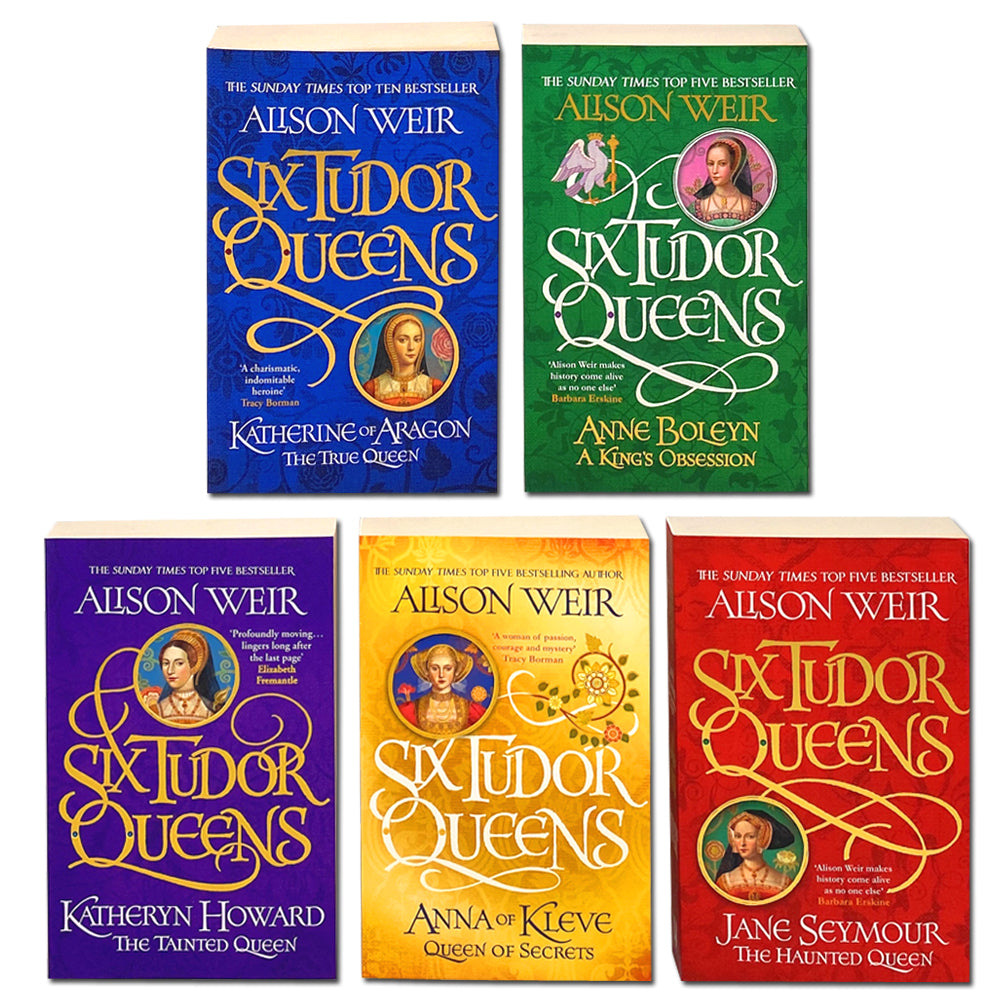 Alison Weir Six Tudor Queens 5 Book Set | Historical Fiction, Tudor History, Queens of England, Biography, Classic Literature, Women’s Stories