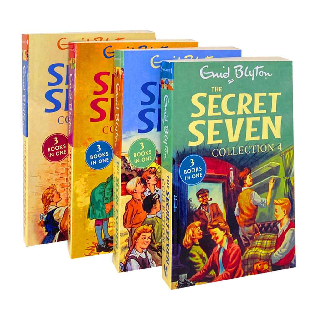 Enid Blyton The Secret Seven 4 Book Set – 12 Stories (Secret Seven, Adventure, Mystery, Well Done Secret Seven, Go Ahead Secret Seven) | Kids Fiction
