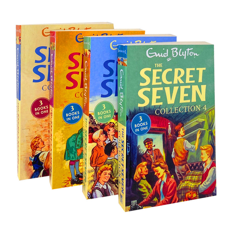 Enid Blyton The Secret Seven 12 Stories in 4, 4 Books Collection Set